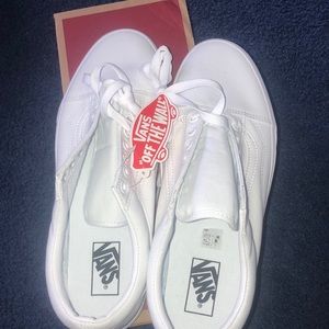 Vans all white